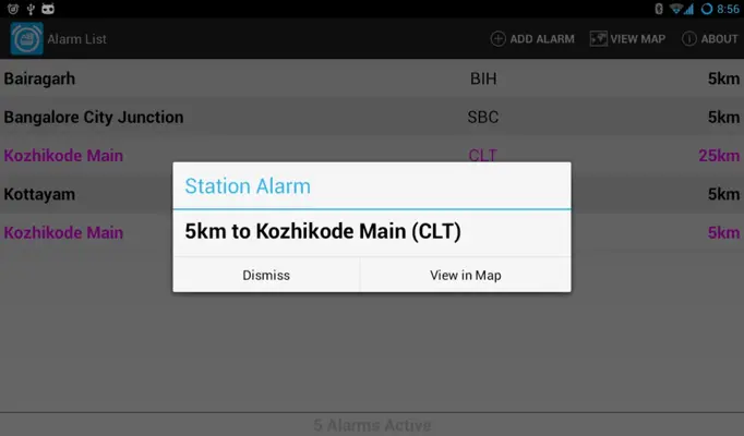 In Train Alarm android App screenshot 5